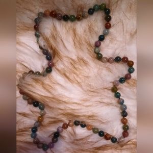 30 inch Indian Agate hand-knotted necklace